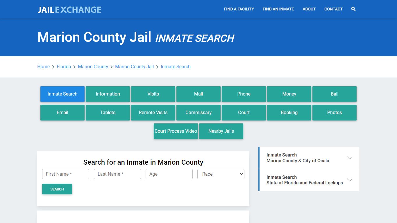 Marion County Jail, FL Inmate Search: Roster & Mugshots